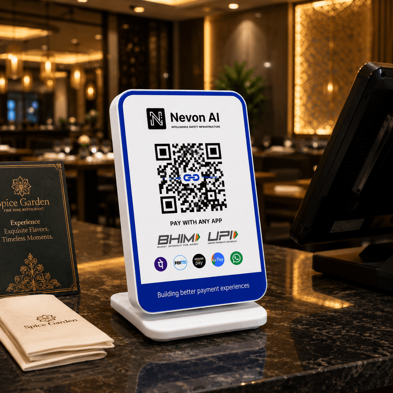 Nevon AI Payment Box in restaurant